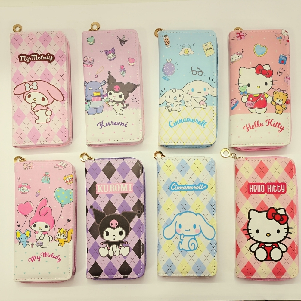 Any 2- Hello Kitty, Cinamonroll, My Melody, Kuromi, Wallet